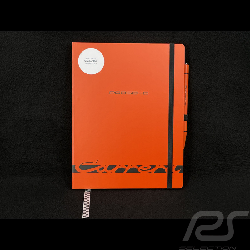 Carnet Porsche Carrera RS 2.7 avec Stylo Orange Tangerine WAP092604260NB
