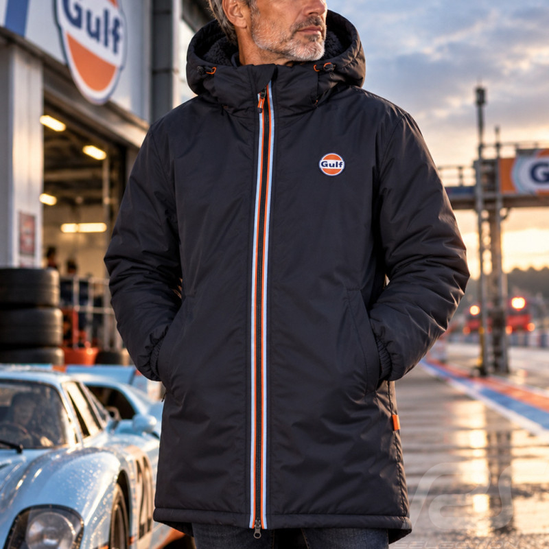 Gulf Jacke Parka mit Kapuze und Fleecefutter Marineblau GU252KS598-100