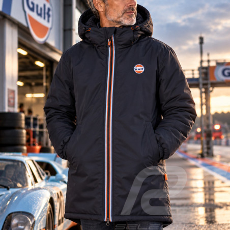 Gulf Jacke Parka mit Kapuze und Fleecefutter Marineblau GU252KS598-100