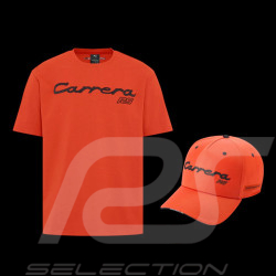 Duo Porsche T-Shirt and Hat 911 Carrera RS 2.7 Tangerine Orange