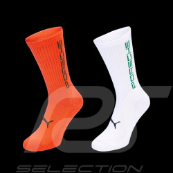 Porsche Socken 911 Carrera RS 2.7 - 2er-Set Puma Tangerine Orange / Grand Prix Weiß WAP127RS2