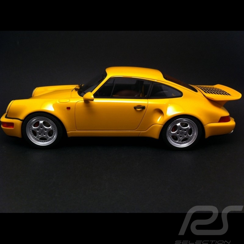 Porsche 964 Turbo S yellow Lightweight 1/18 GT Spirit ZM023