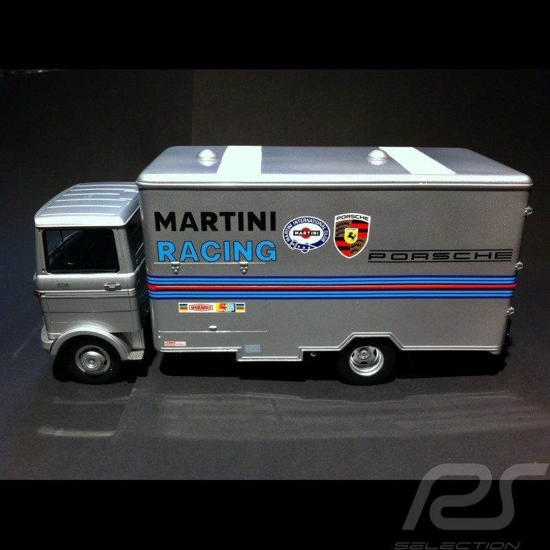 Koffer -LKW Mercedes - Benz LP608 Porsche Martini grau 1/18 Premium Classixxs 30041 Koffer -LKW Mercedes - Benz LP608 Porsche Martini grau 1/18 Premium Classixxs 30041