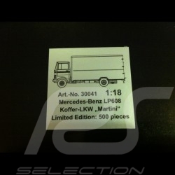 Koffer -LKW Mercedes - Benz LP608 Porsche Martini grau 1/18 Premium Classixxs 30041