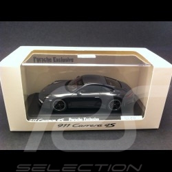 Porsche 991 Carrera 4S Exclusive grise 1/43 Spark WAX20140015