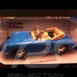 Porsche 356 B Cabriolet 1961 blau 1/18 Burago 12025