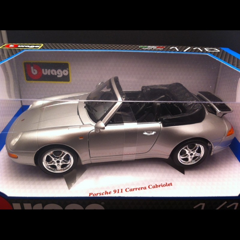 Porsche 911 993 Carrera Gris Argent 1/18 Bburago – Miniature De Collection