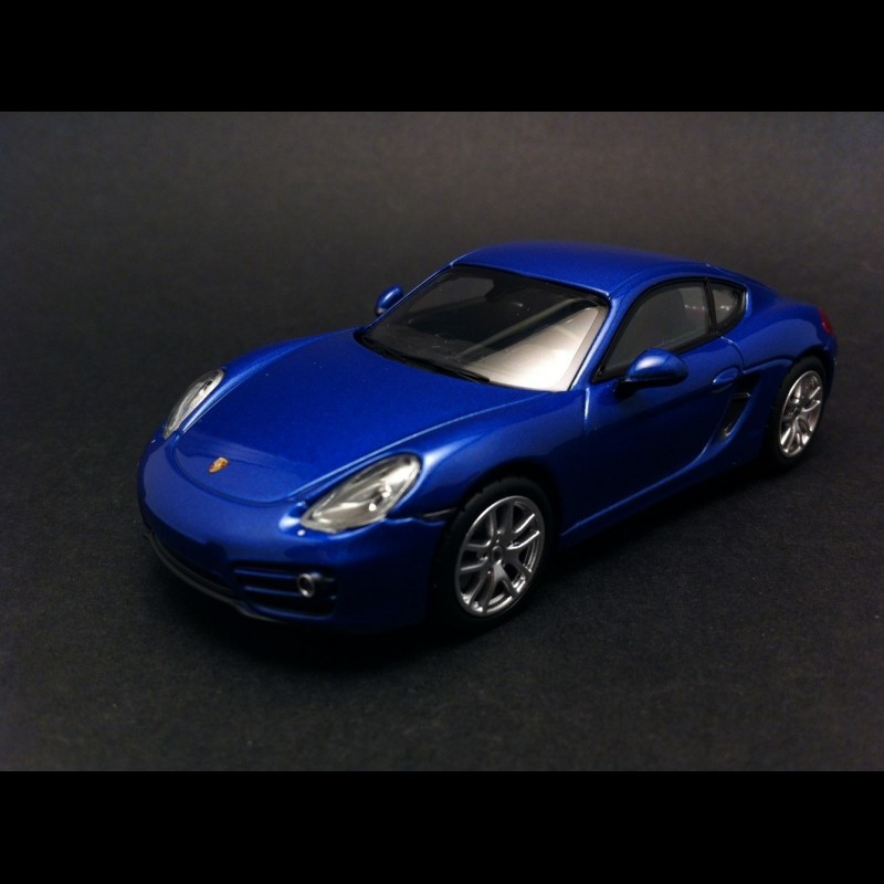 NOREV 1/43 PORSCHE CAYMAN 2013 BLEUE - TRACE DE COLLE SUR LA VITRE ARRIERE