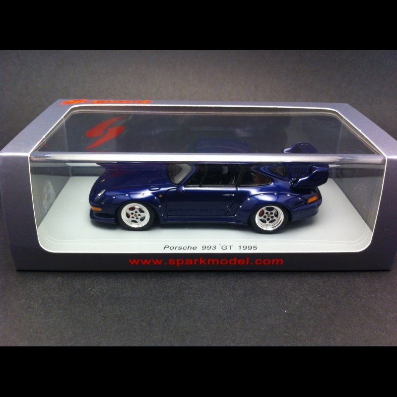 Porsche 911 type 993 GT2 1995 blue 1/43 Spark S4197