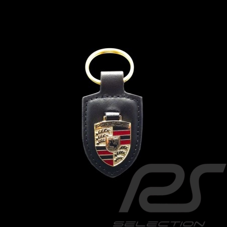 Porsche crest keyring black