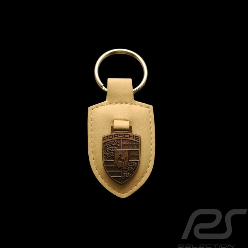 Porsche crest keyring beige / silver Porsche crest keyring beige / silver