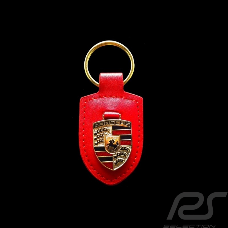 Porsche crest keyring red Porsche crest keyring red