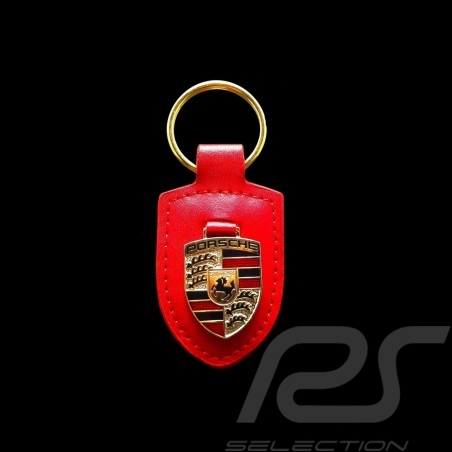 Porsche crest keyring red 