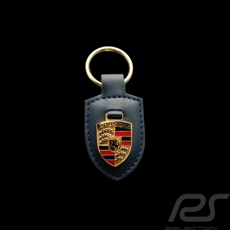 Porte-clés écusson Porsche bleu