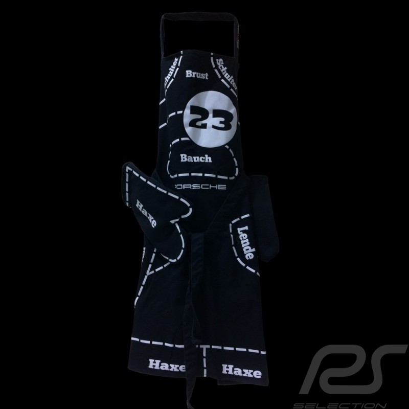 Set tablier et gants de cuisine Porsche 917 "cochon rose"