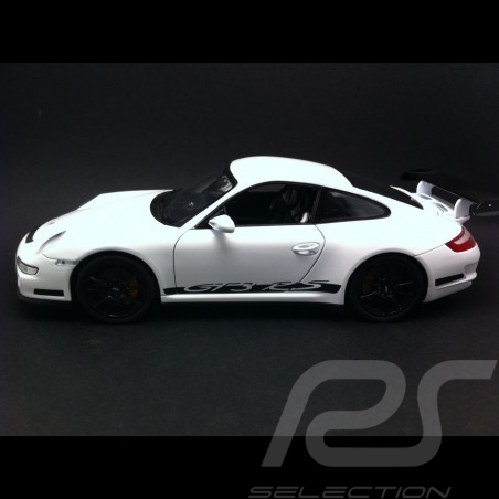 Porsche 911 TYPE 997 GT3 RS blanche / noire 1/18 Welly 18015W