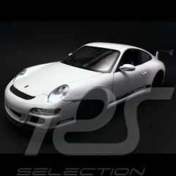 Porsche 911 TYPE 997 GT3 RS blanche / noire 1/18 Welly 18015W
