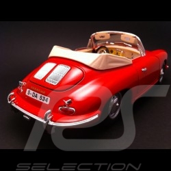 Porsche 356 B Cabriolet 1961 rouge 1/18 Burago 12025