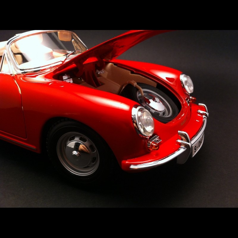 Porsche 356 B Cabriolet 1961 red 1/18 Burago 12025