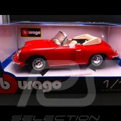 Porsche 356 B Cabriolet 1961 red 1/18 Burago 12025