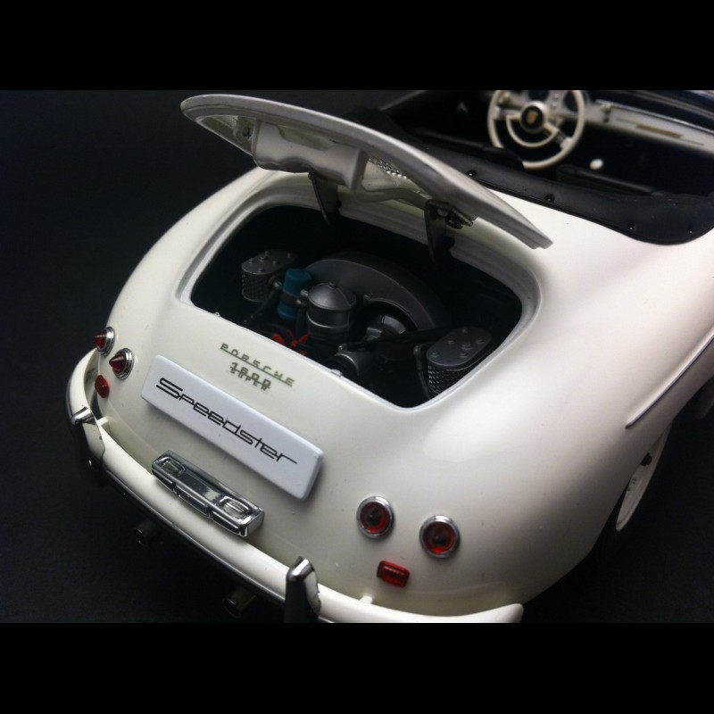 Porsche 356 A Speedster Autoart 1/18 - Blanche #23F - Miniature Zamac