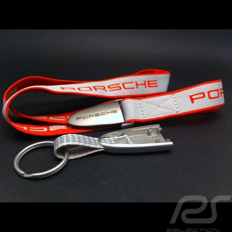 Porte-clés ruban rouge / gris Porsche Design WAP0502100E