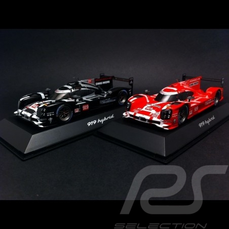 Duo Porsche 919 Hybrid Le Mans 2015 n° 919 red / black 1/43 Spark WAP0205000F WAP0205020F
