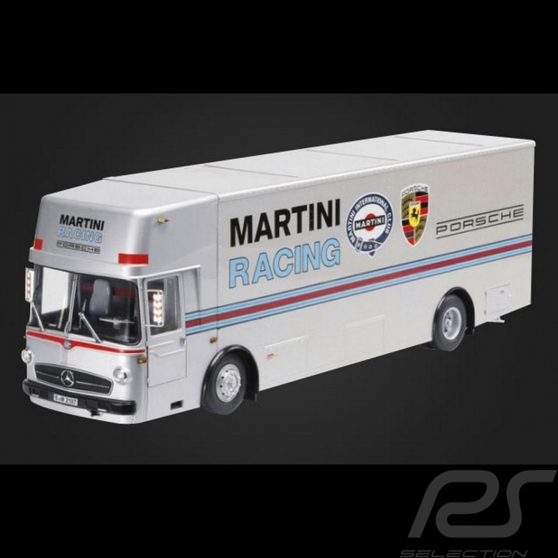 Mercedes Benz O 317 camion race truck Renntransporter Porsche Martini Racing 1/18 Schuco 450032100
