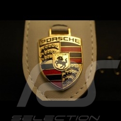 Porsche crest keyring white 