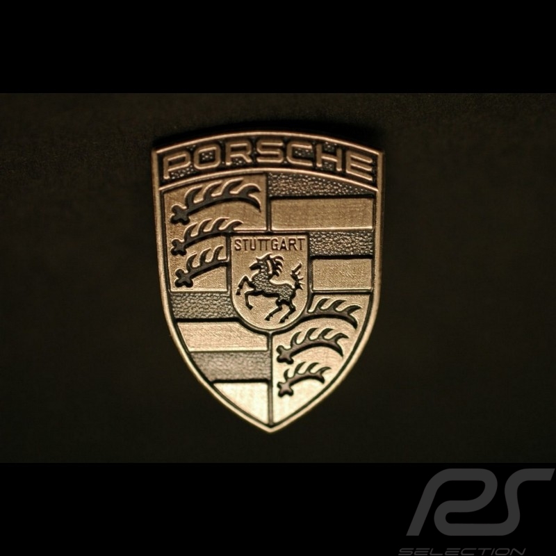 Pin écusson Porsche métal gris