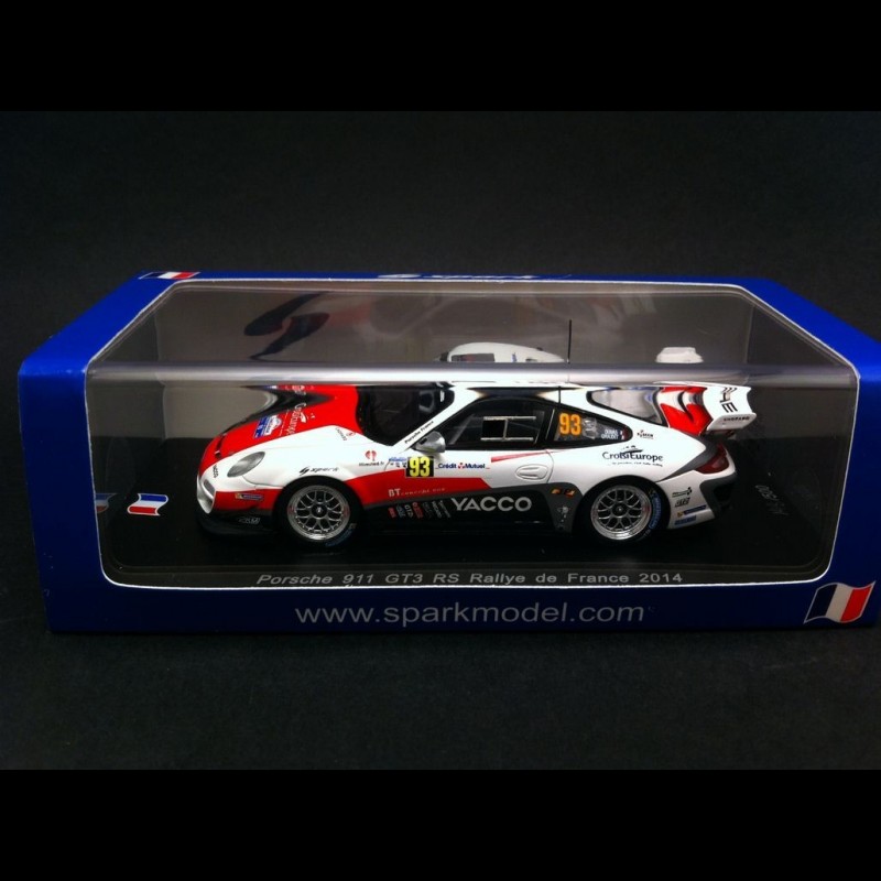 Porsche 997 GT3 RS Rallye de France 2014 N° 93 1/43 Spark SF080 Porsche 997 GT3 RS Rallye de France 2014 N° 93 1/43 Spark SF080