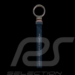 Porte-clés en cuir bleu avec logo Porsche Design leather keyring Schlüsselanhänger