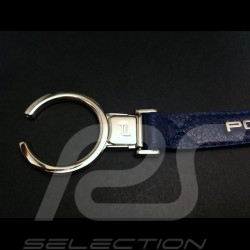 Blue leather keyring with Porsche Design logo