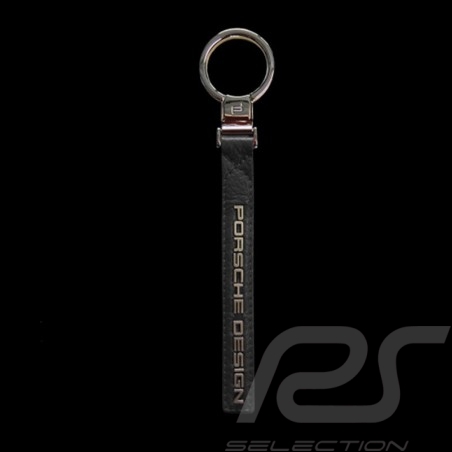 Blau Leder Schlüsselanhänger mit Porsche Design logo 