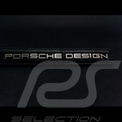 Schwarz Leder Schlüsselring mit Porsche Design logo 