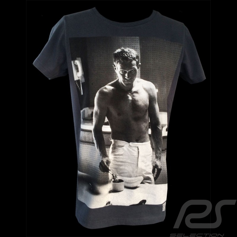 T-Shirt Herren Steve McQueen " Coffee " Marine T-Shirt Herren Steve McQueen " Coffee " Marine