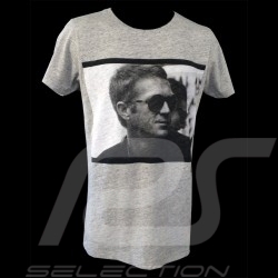 T-Shirt Herren Steve McQueen profil grau T-Shirt Herren Steve McQueen profil grau