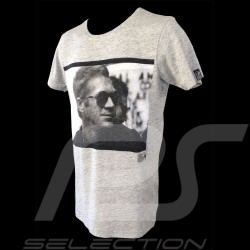 T-Shirt Herren Steve McQueen profil grau T-Shirt Herren Steve McQueen profil grau