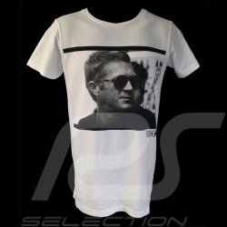 T-Shirt Herren Steve McQueen profil weiß T-Shirt Herren Steve McQueen profil weiß