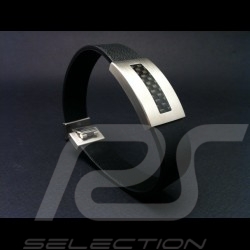 Bracelet cuir avec acier et carbone Swatch 