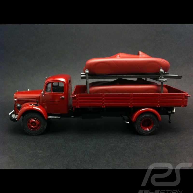 Mercedes L3500 Transporteur Porsche rouge 1/43 Premium ClassiXXs 12458