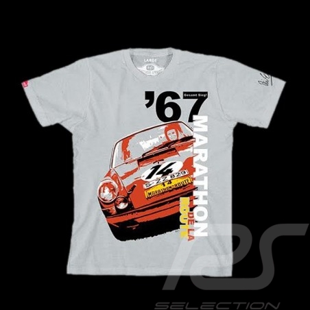 T-Shirt Herren Porsche 911 Marathon de la route 1967 grau
