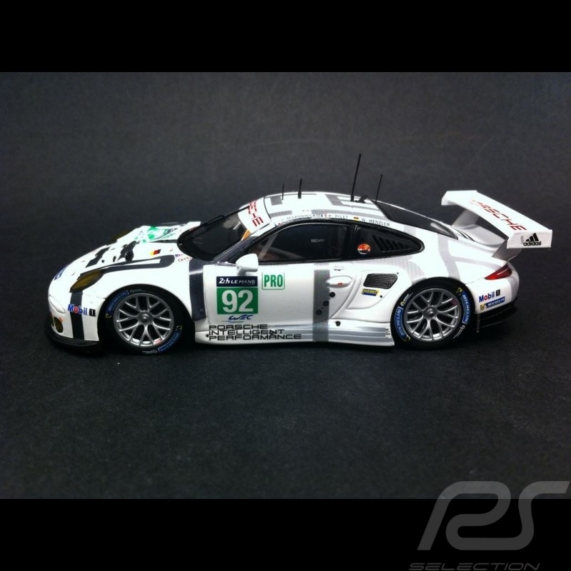 Porsche 911 type 991 GT3 RSR Le Mans 2015 n° 92 1/43 Spark MAP02087715 Patrick Pilet Frédéric Makowiecki Wolf Henzler Porsche 911 type 991 GT3 RSR Le Mans 2015 n° 92 1/43 Spark MAP02087715 Patrick Pilet Frédéric Makowiecki Wolf Henzler