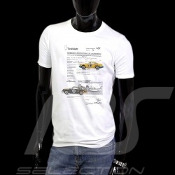 T-Shirt Herren Porsche 911 Testblatt 637 weiß