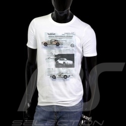 T-Shirt Herren Porsche 911 Testblatt 608 weiß