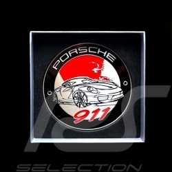 Abzeichen Kühlergrill 911 rot schwartz silber Porsche Design ref WAP050
