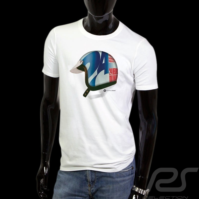 T-Shirt Herren Pilot Helm 24h du Mans weiß T-Shirt Herren Pilot Helm 24h du Mans weiß