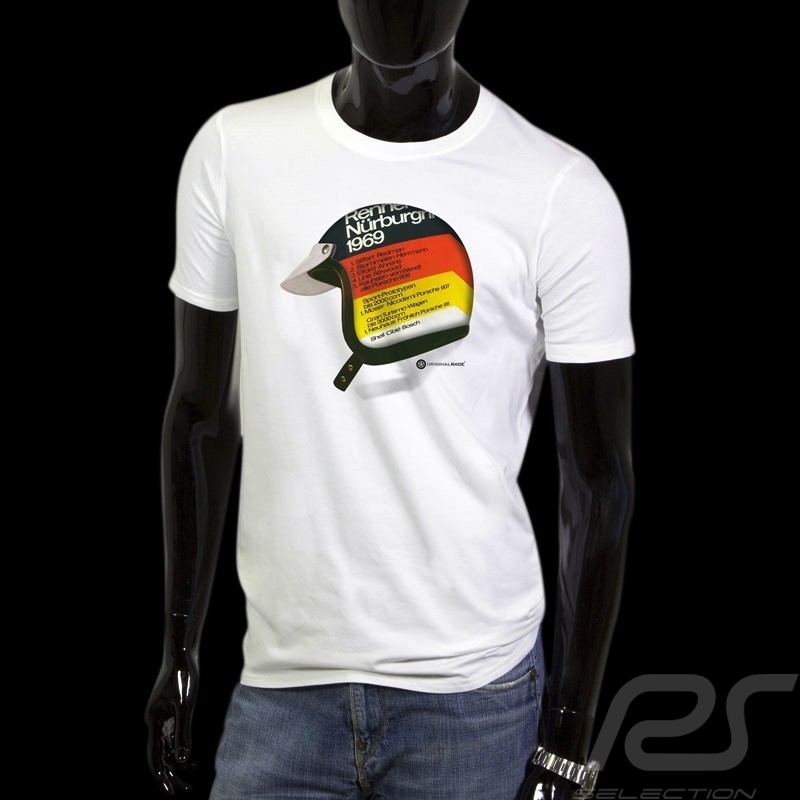 T-Shirt Pilot Helm Nürburgring 1969﻿ weiß - Herren