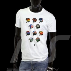 Men’s T-shirt pilot helmet Classic races white Men’s T-shirt pilot helmet Classic races white