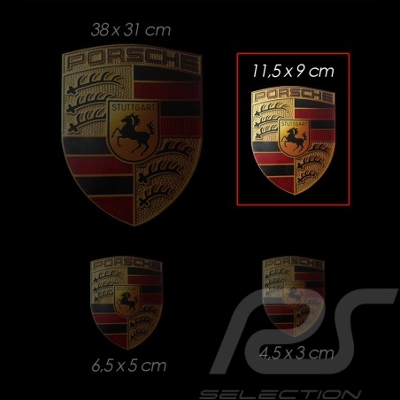 Wappen-Aufkleber Porsche 11,5 x 9 cm